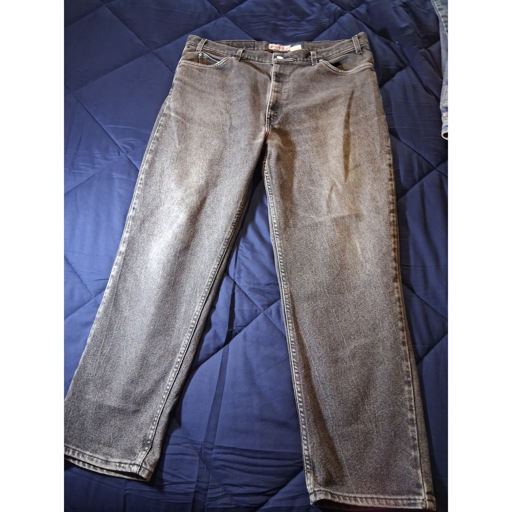 Levi Strauss 540 Signature Flex Denim Mens 40x30 Faded Black Straight Leg Jeans